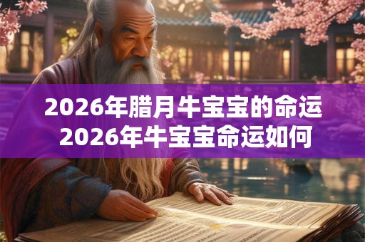 2026年腊月牛宝宝的命运 2026年牛宝宝命运如何