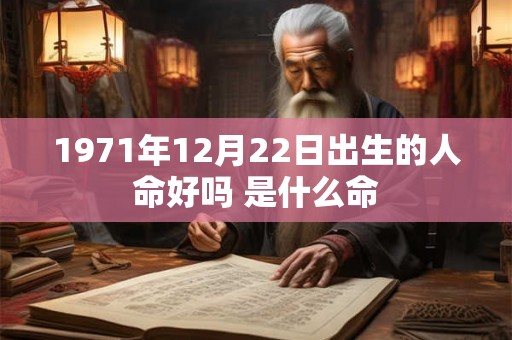 1971年12月22日出生的人命好吗 是什么命