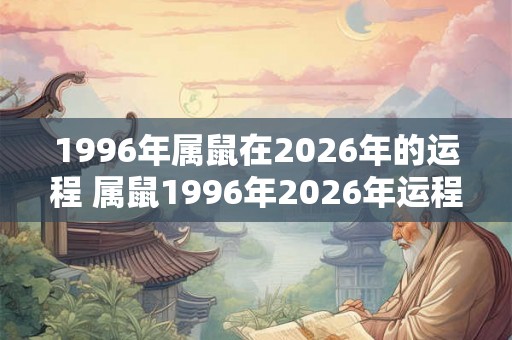 1996年属鼠在2026年的运程 属鼠1996年2026年运程