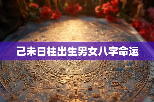 己未日柱出生男女八字命运 己未日柱出生男女八字命运