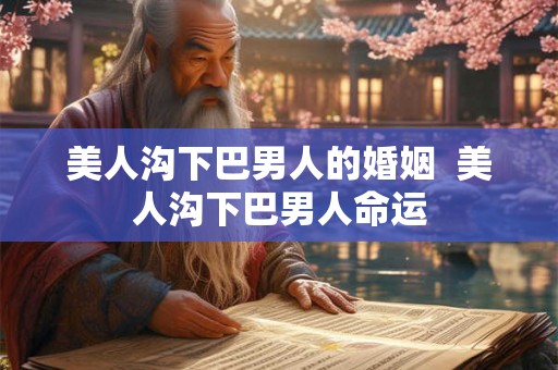 美人沟下巴男人的婚姻  美人沟下巴男人命运