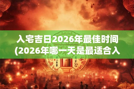 入宅吉日2026年最佳时间(2026年哪一天是最适合入宅的吉日？)