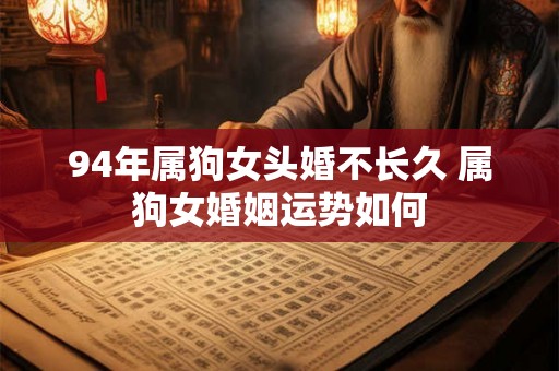 94年属狗女头婚不长久 属狗女婚姻运势如何