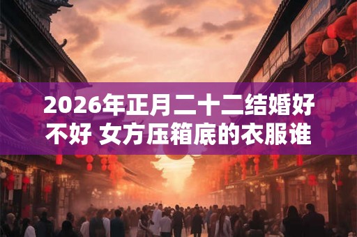 2026年正月二十二结婚好不好 女方压箱底的衣服谁买