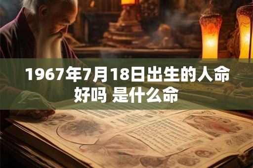1967年7月18日出生的人命好吗 是什么命