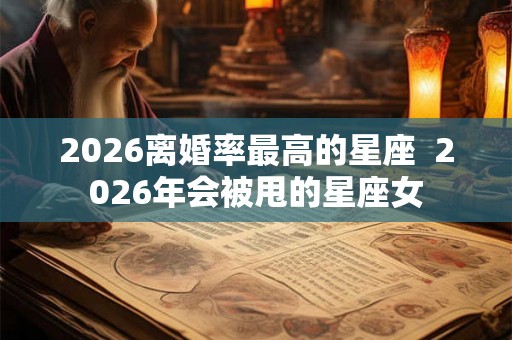 2026离婚率最高的星座  2026年会被甩的星座女