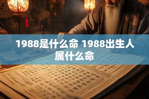 1988是什么命 1988出生人属什么命