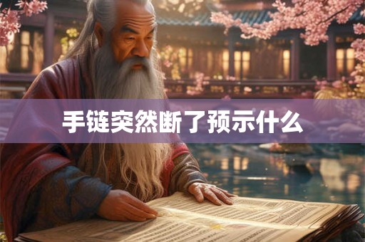 手链突然断了预示什么