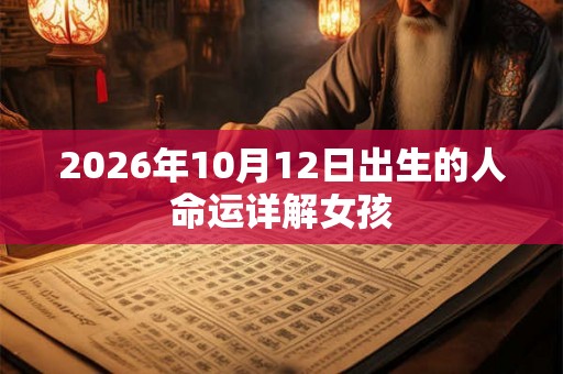 2026年10月12日出生的人命运详解女孩