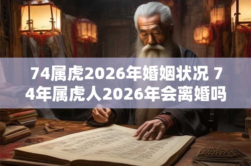 74属虎2026年婚姻状况 74年属虎人2026年会离婚吗