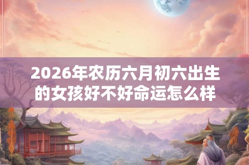 2026年农历六月初六出生的女孩好不好命运怎么样
