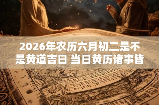 2026年农历六月初二是不是黄道吉日 当日黄历诸事皆宜吗