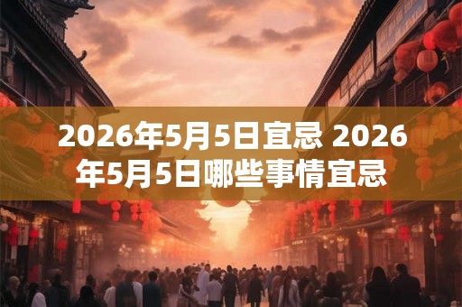 2026年5月5日宜忌 2026年5月5日哪些事情宜忌 2026年5月5日宜忌 2026年5月5日哪些事情宜忌
