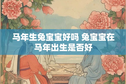 马年生兔宝宝好吗 兔宝宝在马年出生是否好