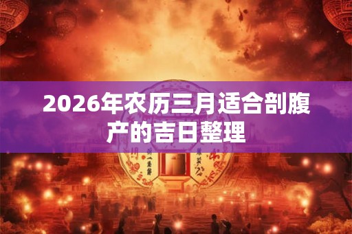 2026年农历三月适合剖腹产的吉日整理