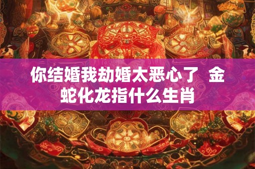 你结婚我劫婚太恶心了  金蛇化龙指什么生肖