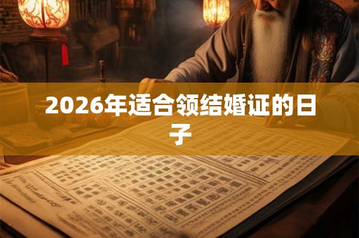 2026年适合领结婚证的日子