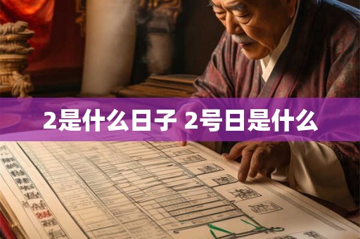 2是什么日子 2号日是什么