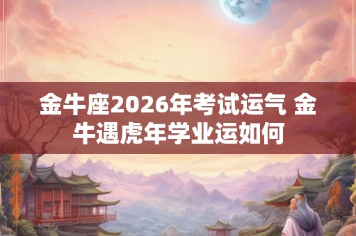 金牛座2026年考试运气 金牛遇虎年学业运如何 金牛座2026年考试运气 金牛遇虎年学业运如何