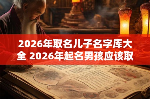 2026年取名儿子名字库大全 2026年起名男孩应该取什么名字
