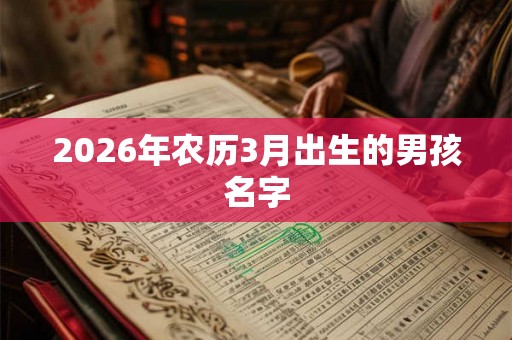 2026年农历3月出生的男孩名字 2026年农历3月出生的男孩名字