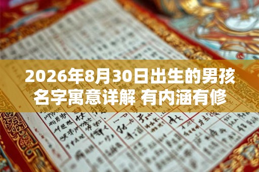 2026年8月30日出生的男孩名字寓意详解 有内涵有修养的男孩名字大全