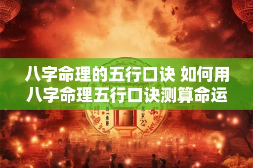 八字命理的五行口诀 如何用八字命理五行口诀测算命运