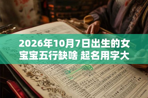 2026年10月7日出生的女宝宝五行缺啥 起名用字大全