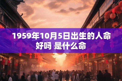1959年10月5日出生的人命好吗 是什么命