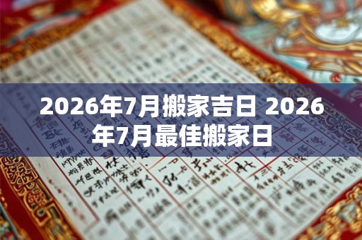 2026年7月搬家吉日 2026年7月最佳搬家日 2026年7月搬家吉日 2026年7月最佳搬家日