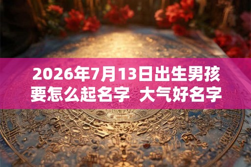 2026年7月13日出生男孩要怎么起名字  大气好名字推荐