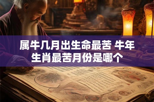 属牛几月出生命最苦 牛年生肖最苦月份是哪个 属牛几月出生命最苦 牛年生肖最苦月份是哪个