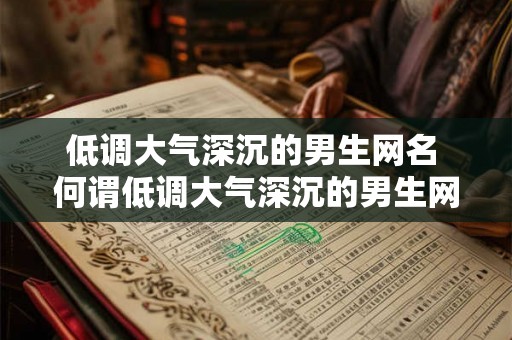 低调大气深沉的男生网名 何谓低调大气深沉的男生网名 低调大气深沉的男生网名 何谓低调大气深沉的男生网名