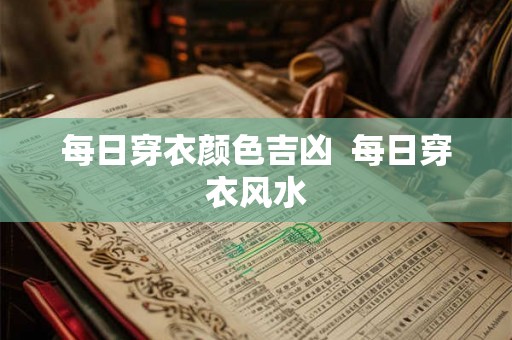 每日穿衣颜色吉凶 每日穿衣风水 每日穿衣颜色吉凶 每日穿衣风水