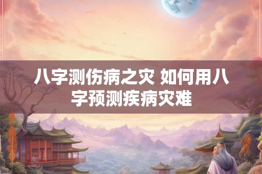 八字测伤病之灾 如何用八字预测疾病灾难 八字测伤病之灾 如何用八字预测疾病灾难
