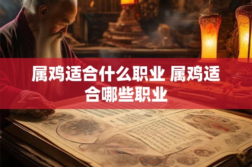 属鸡适合什么职业 属鸡适合哪些职业