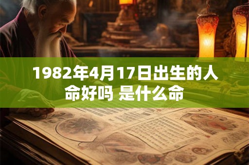 1982年4月17日出生的人命好吗 是什么命