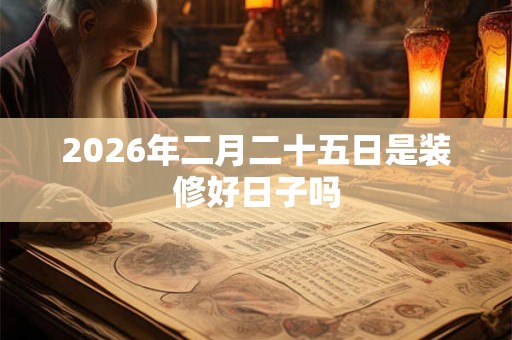 2026年二月二十五日是装修好日子吗