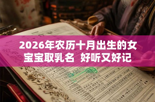 2026年农历十月出生的女宝宝取乳名  好听又好记