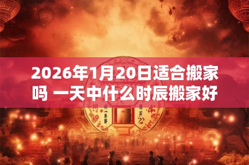 2026年1月20日适合搬家吗 一天中什么时辰搬家好 2026年1月20日适合搬家吗 一天中什么时辰搬家好