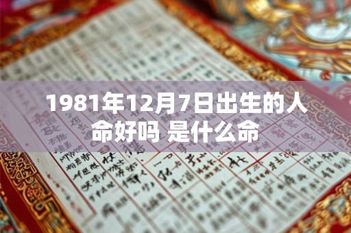 1981年12月7日出生的人命好吗 是什么命