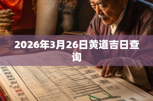 2026年3月26日黄道吉日查询
