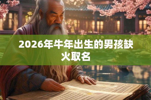 2026年牛年出生的男孩缺火取名