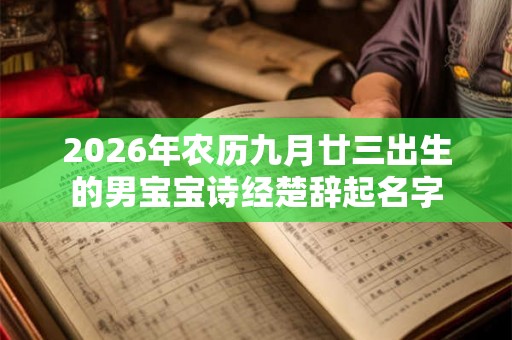2026年农历九月廿三出生的男宝宝诗经楚辞起名字