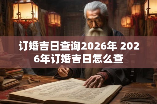订婚吉日查询2026年 2026年订婚吉日怎么查