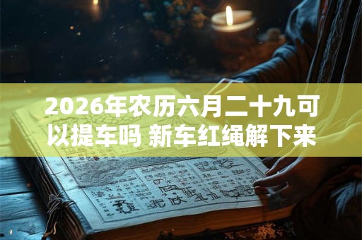 2026年农历六月二十九可以提车吗 新车红绳解下来扔哪里