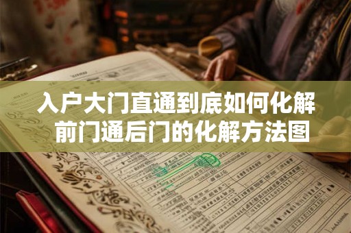 入户大门直通到底如何化解  前门通后门的化解方法图