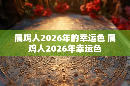 属鸡人2026年的幸运色 属鸡人2026年幸运色