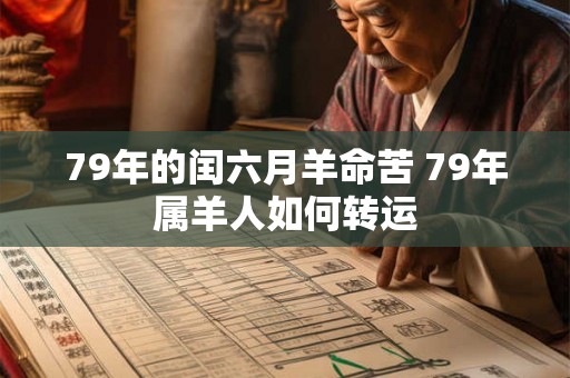 79年的闰六月羊命苦 79年属羊人如何转运