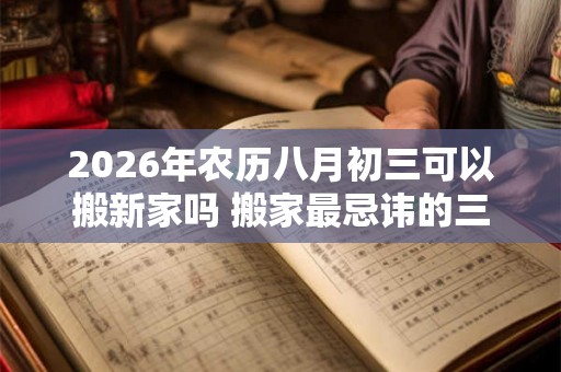2026年农历八月初三可以搬新家吗 搬家最忌讳的三样东西 2026年农历八月初三可以搬新家吗 搬家最忌讳的三样东西
